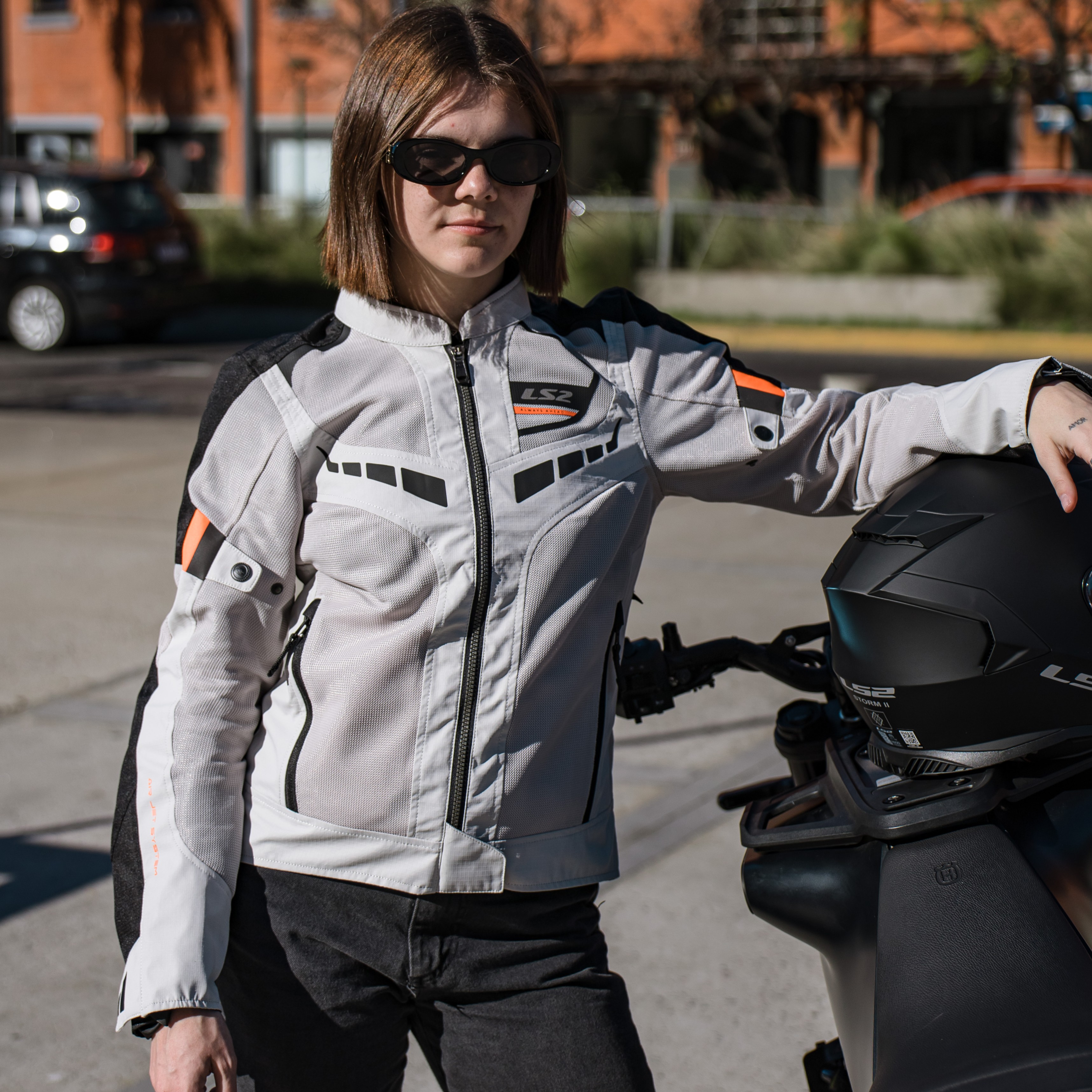 Campera Ls2 Garda Air Mujer Negra / Gris